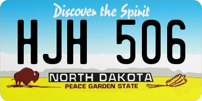 ND license plate HJH506