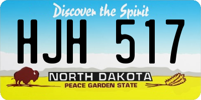 ND license plate HJH517