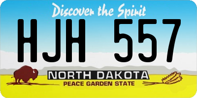 ND license plate HJH557