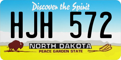 ND license plate HJH572