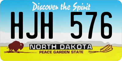 ND license plate HJH576