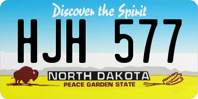 ND license plate HJH577