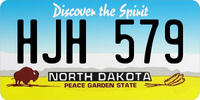 ND license plate HJH579