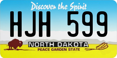 ND license plate HJH599