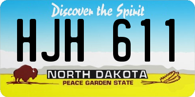 ND license plate HJH611