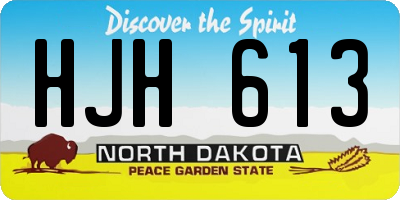 ND license plate HJH613