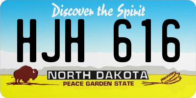 ND license plate HJH616
