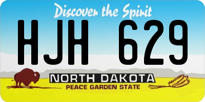 ND license plate HJH629