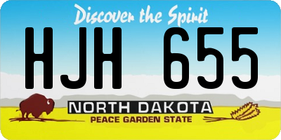 ND license plate HJH655