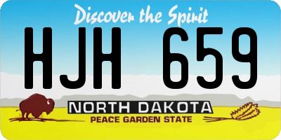 ND license plate HJH659