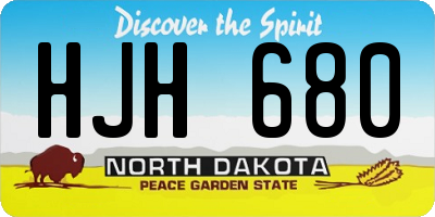 ND license plate HJH680
