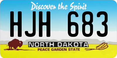 ND license plate HJH683
