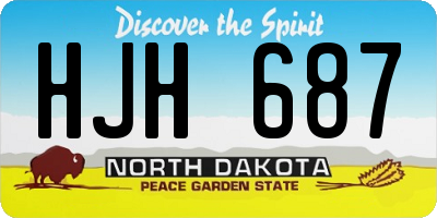 ND license plate HJH687