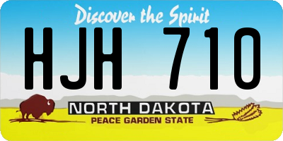 ND license plate HJH710