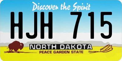 ND license plate HJH715