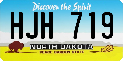 ND license plate HJH719