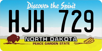 ND license plate HJH729