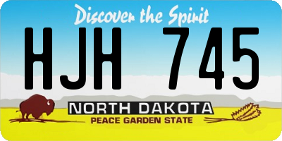 ND license plate HJH745