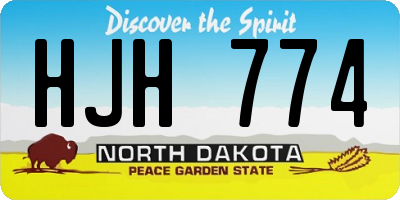 ND license plate HJH774