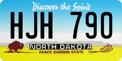 ND license plate HJH790