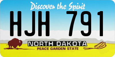 ND license plate HJH791