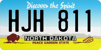 ND license plate HJH811