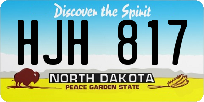 ND license plate HJH817