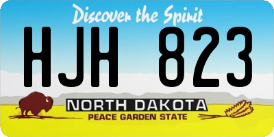 ND license plate HJH823