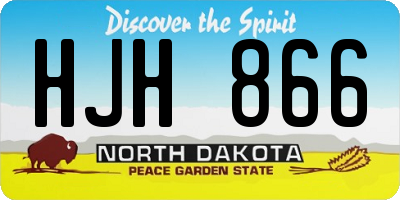 ND license plate HJH866