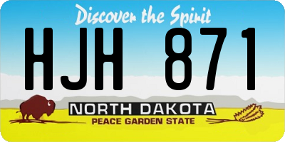 ND license plate HJH871