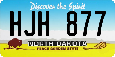 ND license plate HJH877