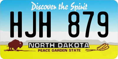 ND license plate HJH879