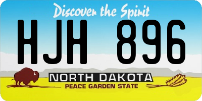 ND license plate HJH896