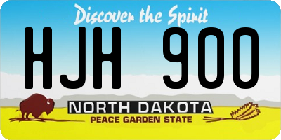 ND license plate HJH900