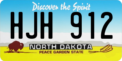 ND license plate HJH912