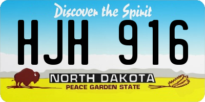 ND license plate HJH916