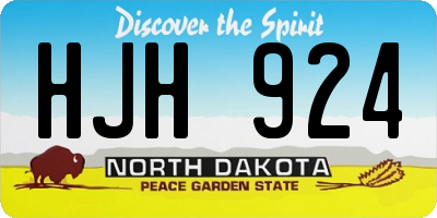 ND license plate HJH924