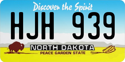 ND license plate HJH939
