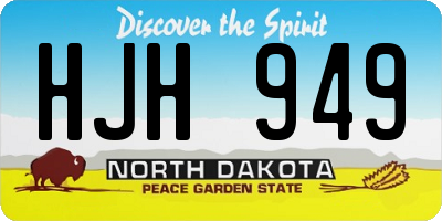 ND license plate HJH949