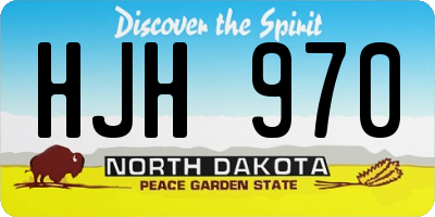 ND license plate HJH970