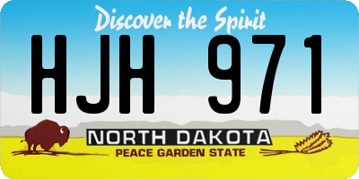 ND license plate HJH971