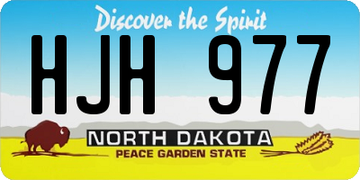 ND license plate HJH977