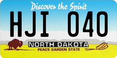 ND license plate HJI040