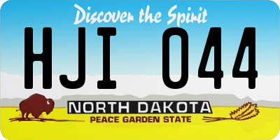 ND license plate HJI044