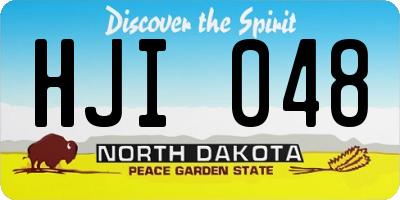 ND license plate HJI048