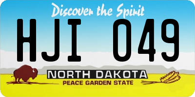 ND license plate HJI049