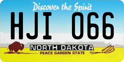 ND license plate HJI066