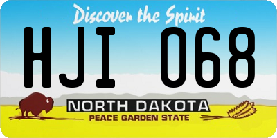 ND license plate HJI068