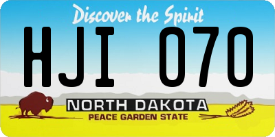 ND license plate HJI070