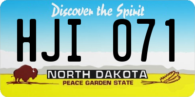 ND license plate HJI071